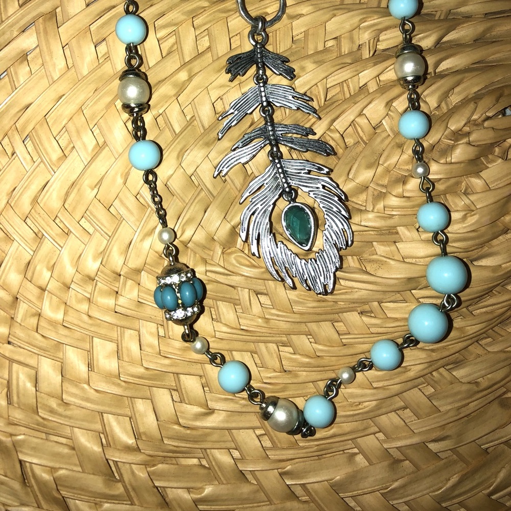 Necklaces Banana Republic and Lucky Brand feather